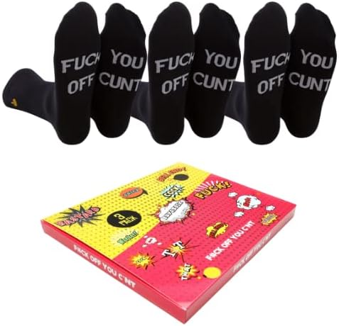 Rude Slogan Socks - Fuck Off You C*nt