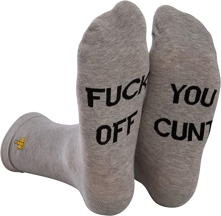 Rude Slogan Socks - Fuck Off You C*nt