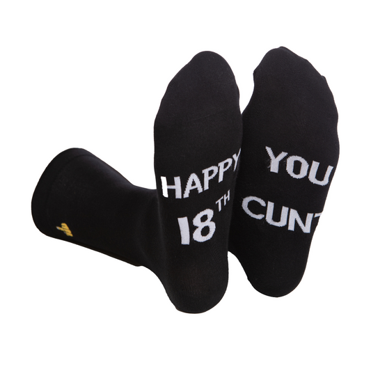 Rude Slogan Socks - Happy 18th