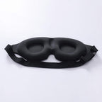 Black silicone funny sleep mask with adjustable elastic straps for comfortable nighttime use