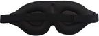 Black silicone funny sleep mask with padded eye coverage and adjustable elastic strap for comfortable rest