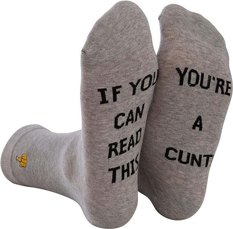 Rude Slogan Socks - If You Can Read This