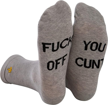 Rude Slogan Socks - Fuck Off You Cunt