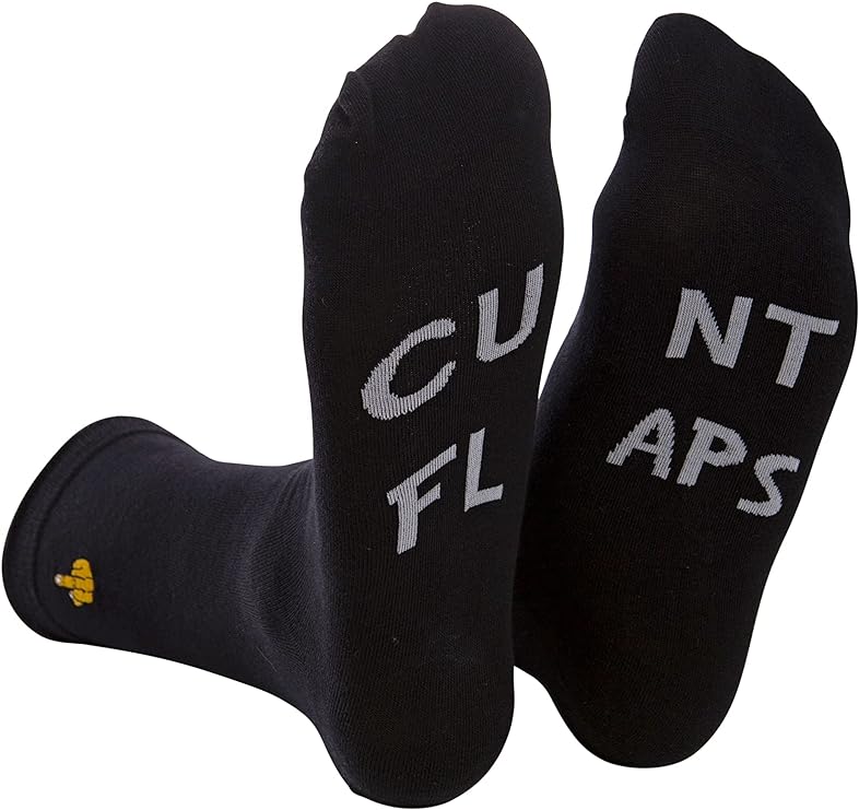 Rude Slogan Socks - C**t Flaps