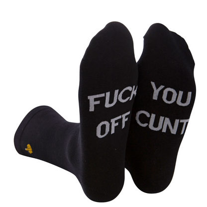 Rude Slogan Socks - Fuck Off You Cunt